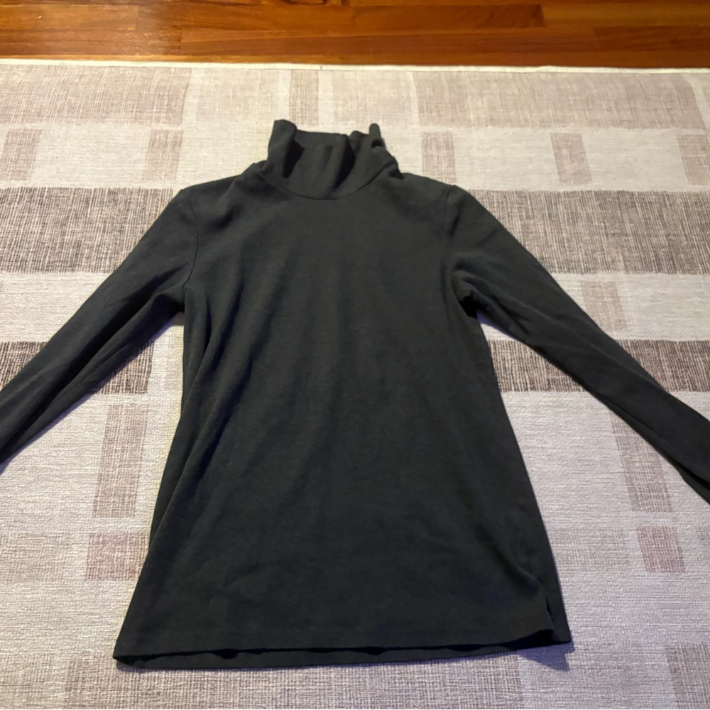 Uniqlo Cotton Charcoal Gray Size Small Women's Turtleneck Sweater